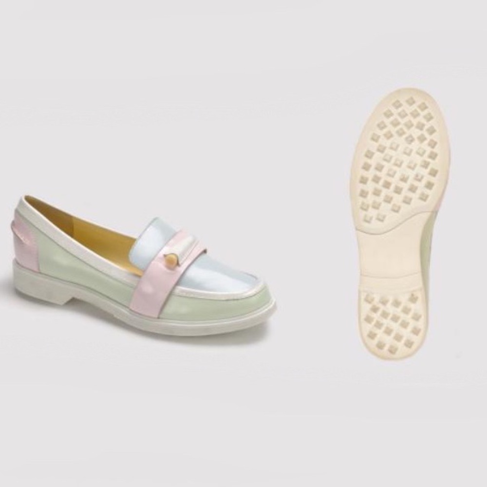 Tory Burch Color Block Pocket Tee Golf Loafer Flat - Picture 10 of 14